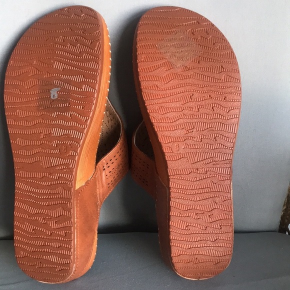 NEW Angel steps brown faux leather comfy slip on sandals size 8 - Picture 3 of 8